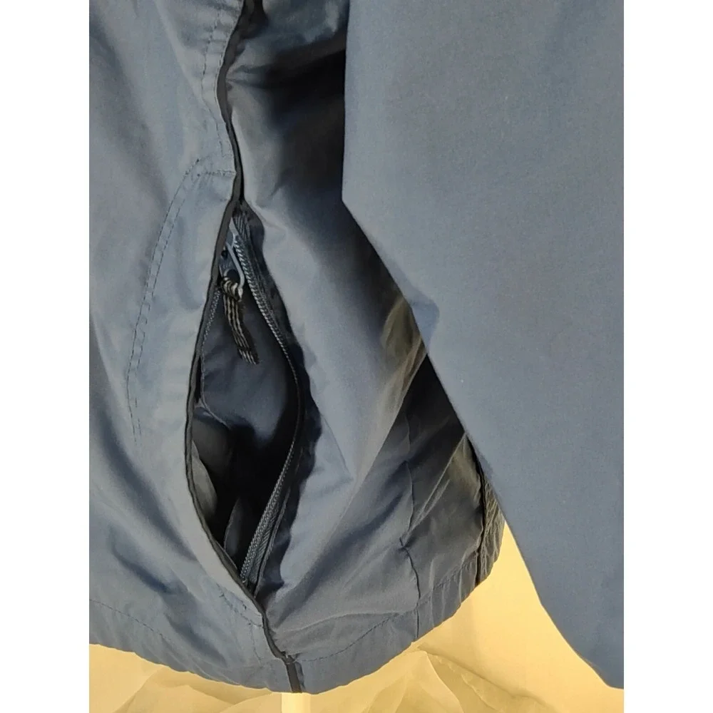 Columbia Jacket Windbreaker Boys Youth 14/16 Full Zip & Snap Closure Blue Yellow